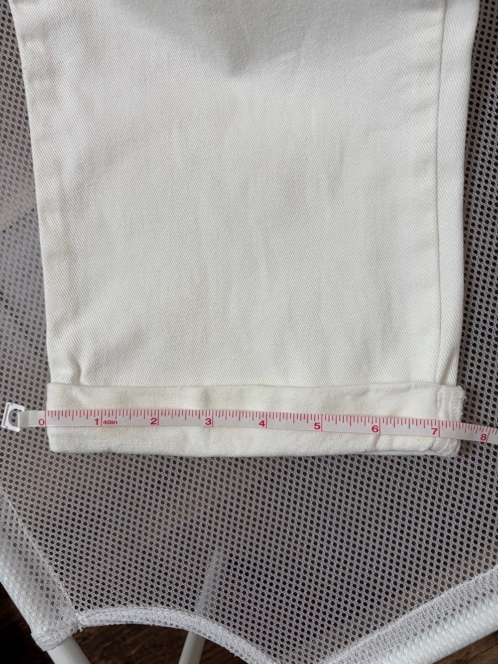 Gloria Vanderbilt White Amanda Capri High-Waist Cropped Stretch Denim Pants Sz 4 - Picture 14 of 16
